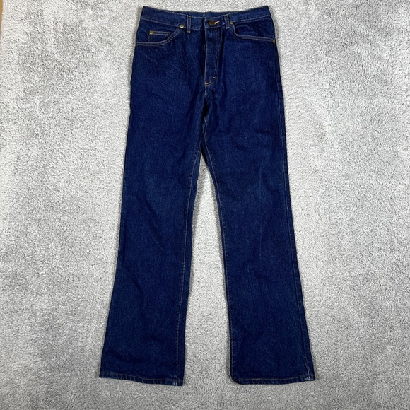 Vintage Lee Riders Bootcut Jeans Mens 32x33 Indigo Blue NEW Regular Fit Made USA - Picture 2 of 11